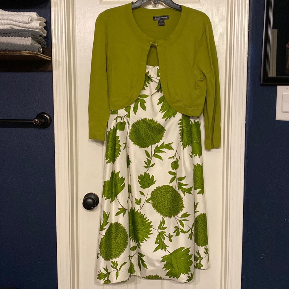 Summer two-piece dress and shirt cardigan